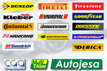 Nuestras marcas de neumáticos.  Usted elige los mejores neumáticos para su coche. Calidad y seguridad, al mejor precio.